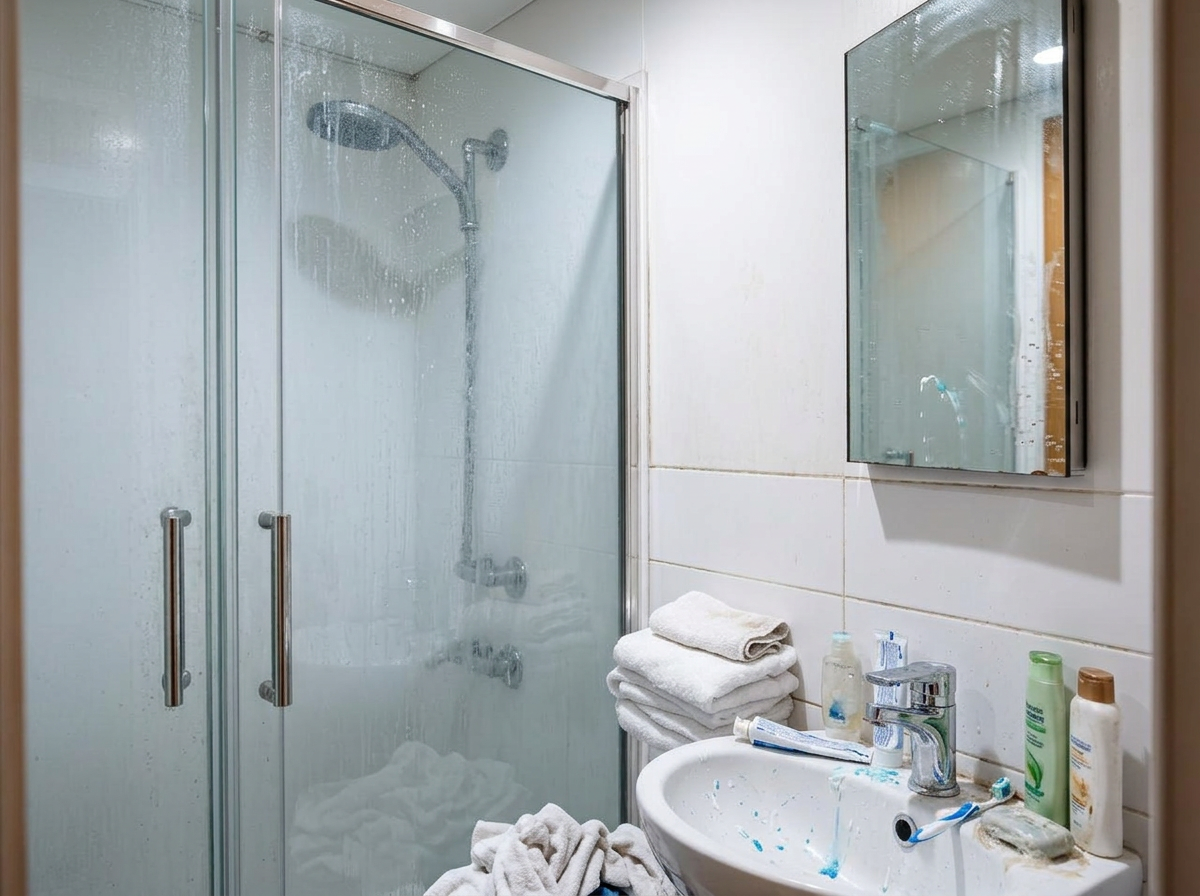 Bathroom deep clean — before cleaning